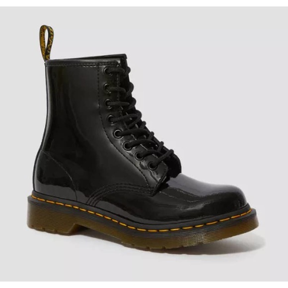 Dr. Martens 1460 Women's Patent Leather Lace Up Combat Boots 9 - Picture 2 of 14